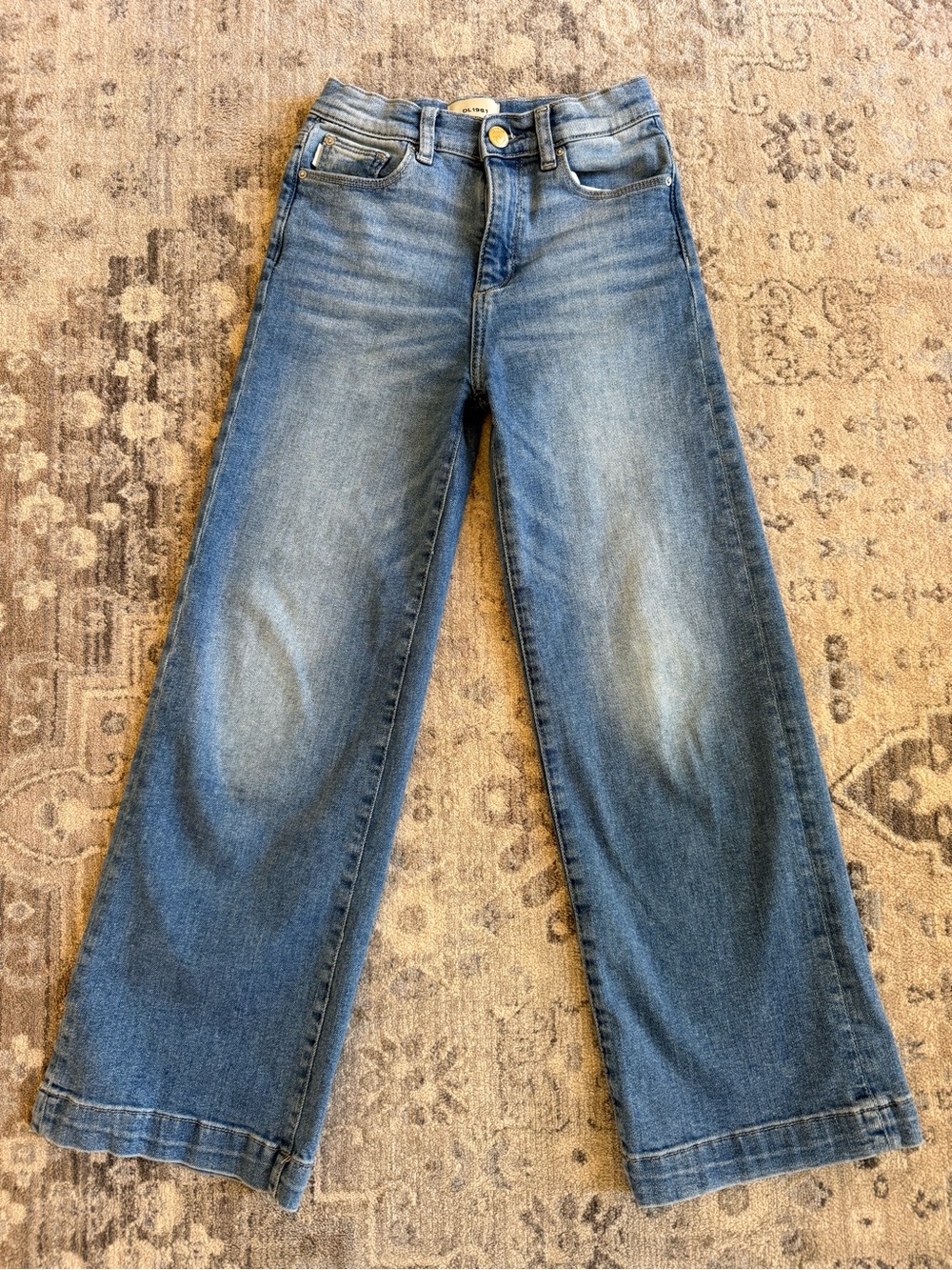 DL1961 Girls Lily Wide Leg Blue Jeans